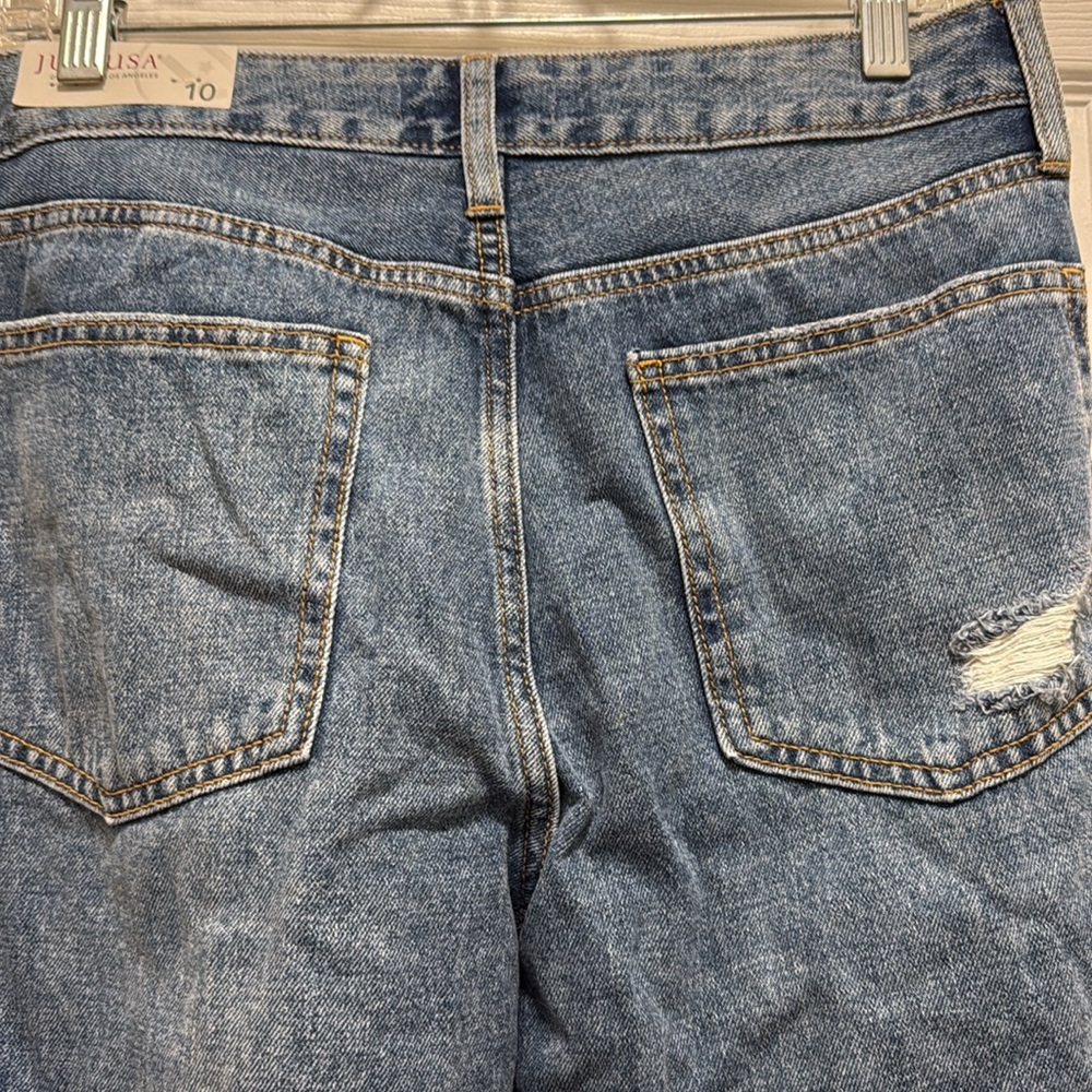 NWT Just USA Distressed Jeans High Rise Mom Jean 100 Cotton - Picture 10 of 12